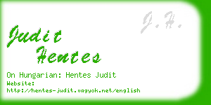 judit hentes business card